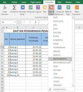 Menghitung Dengan Rumus Fungsi di Excel  Cara Menghitung Dengan Rumus Fungsi di Excel 2016