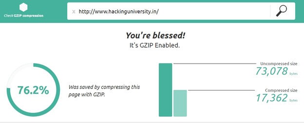 gzip compression status