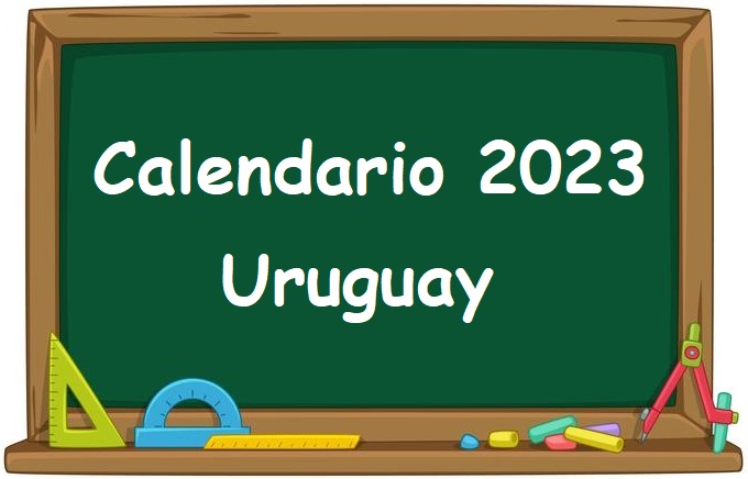 Uruguay Calendario imprimible para el año 2023 junto con días festivos y fases lunares