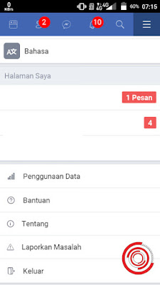 Pertama yaitu melihat pesan dukungan Facebook lewat Lite atau FB Lite, untuk melihat kotak masuk dukungan Facebook lewat aplikasi Facebook Lite cara pertama yaitu kalian pilih bagian Menu dan pilih Bantuan