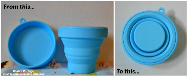 Folding Silicone Travel Cup -Before And After