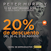 20% de descuento para las entradas de PETER MURPHY!