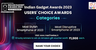 Users Choice Indian Gadget Award 2023 Best Smartphone name tell and win Amazon gift card
