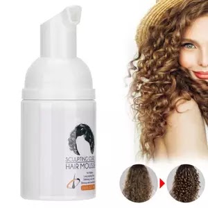 Curly Hair Mousse Anti-Frizz Hair Repairing Styling Elastin Natural Curl Define Moisturizing Spray For Curly Hair US $3.7