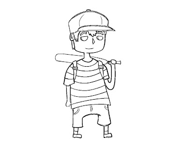 #3 Ness Coloring Page