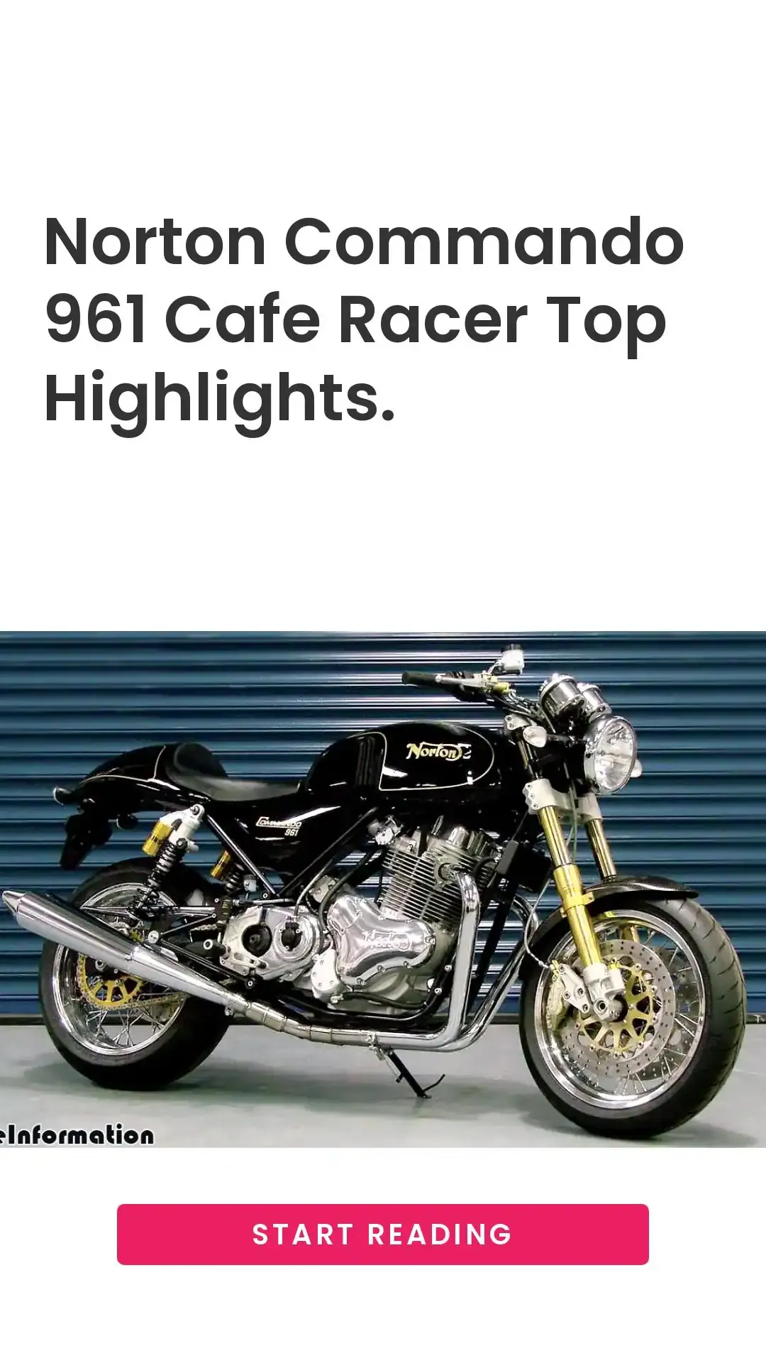 Norton Commando 961 Cafe Racer