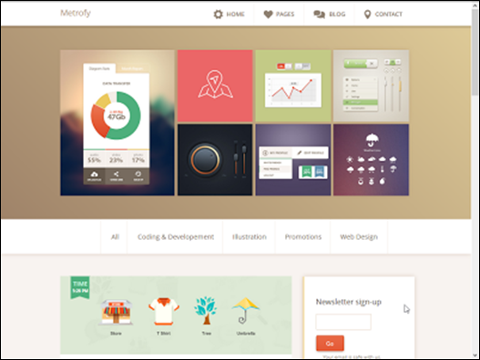 Metrofy responsive blogger teması
