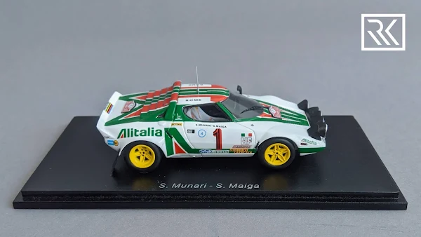1:43 Spark Lancia Stratos HF, Rallye Monte-Carlo 1977, Winners: S. Munari / S. Maiga