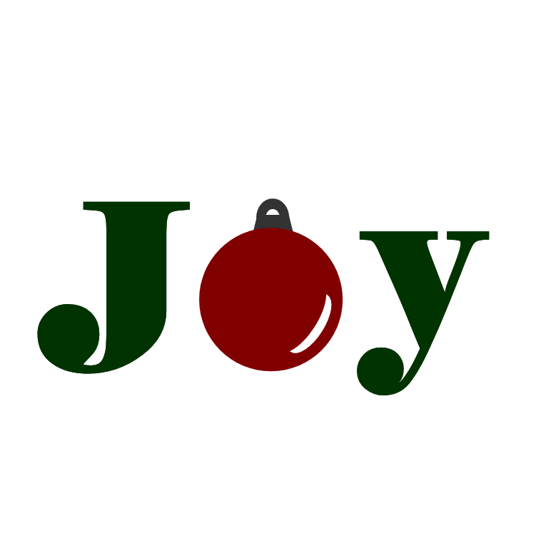 Joy Christmas Clipart Holiday word art ~ joy