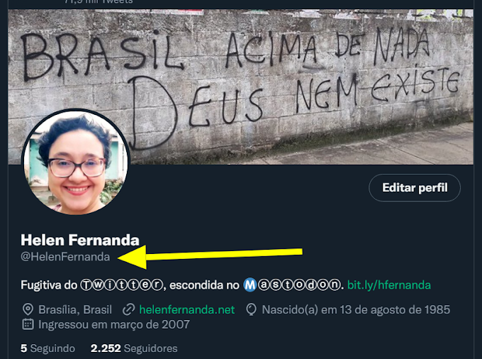 Localização da arroba de um perfil do Twitter