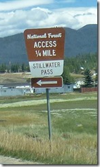 How to get to National Forest area, Stillwater Pass Area