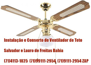 SERVIÇO ELÉTRICO E INSTALAÇÃO DE VENTILADOR DE TETO