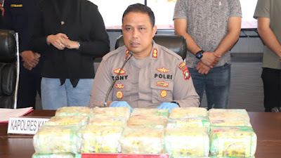 Satresnarkoba Polres Karimun Berhasil Mengamankan 32,07 Kg Narkotika Jenis Sabu 