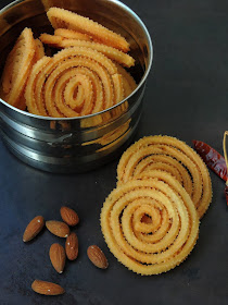 Spicy Almond Murukku, Badam Murukku