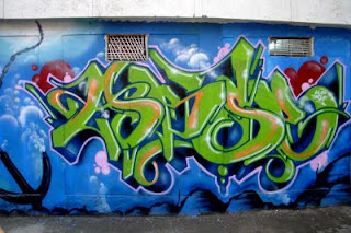 Graffiti Alphabet Bubble Green Style Color