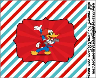 Woody Woodpecker Free Printable Candy Bar Labels. 