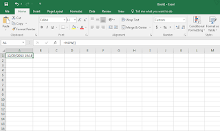 penjelasan rumus NOW pada Microsoft Excel