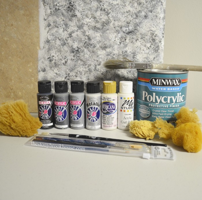 Laminate Sample and paint supplies used