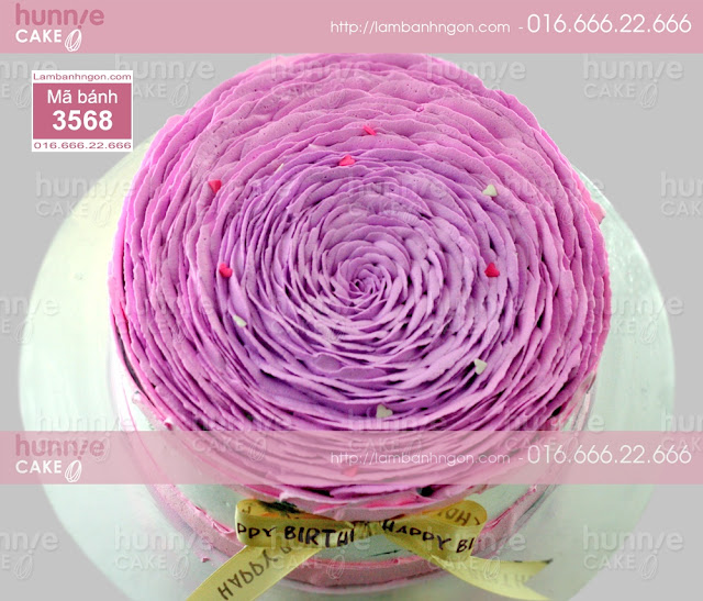 Bánh gato sinh nhật đẹp ấn tượng hoa hồng ngàn lớp tặng vợ yêu