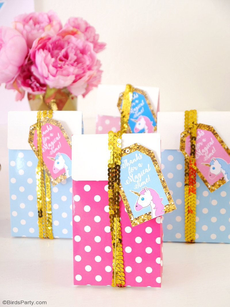 A Unicorn Birthday Slumber Party - with DIY decorations ideas, party printables, food, easy party favors and fun for a girl party or celebration! by BirdsParty.com @BirdsParty