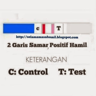 Positif hamil mempunyai tanda dua garis jelas dan samar