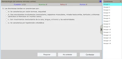 Captura web de uno de los test que proporciona la comunidad Daypo