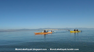 Kayaks on Mono Lake