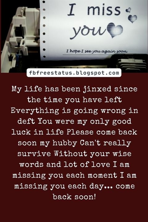 Missing You Messages For Husband