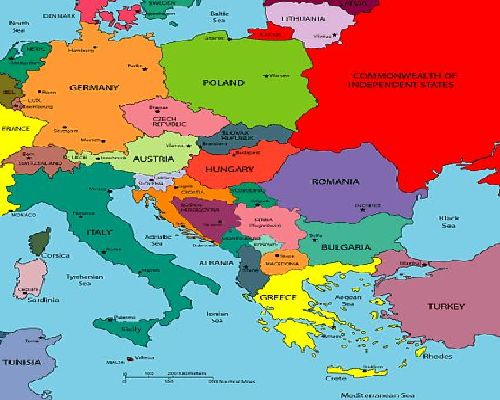 Countries In Eastern Europe Map