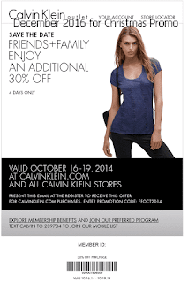 Calvin Klein coupons december