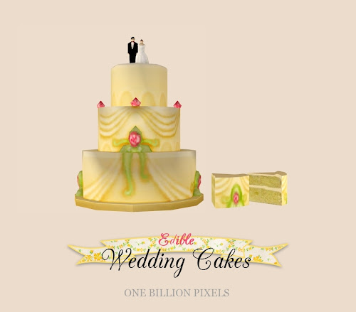 One Billion Pixels Edible Wedding  Cakes  Bonus