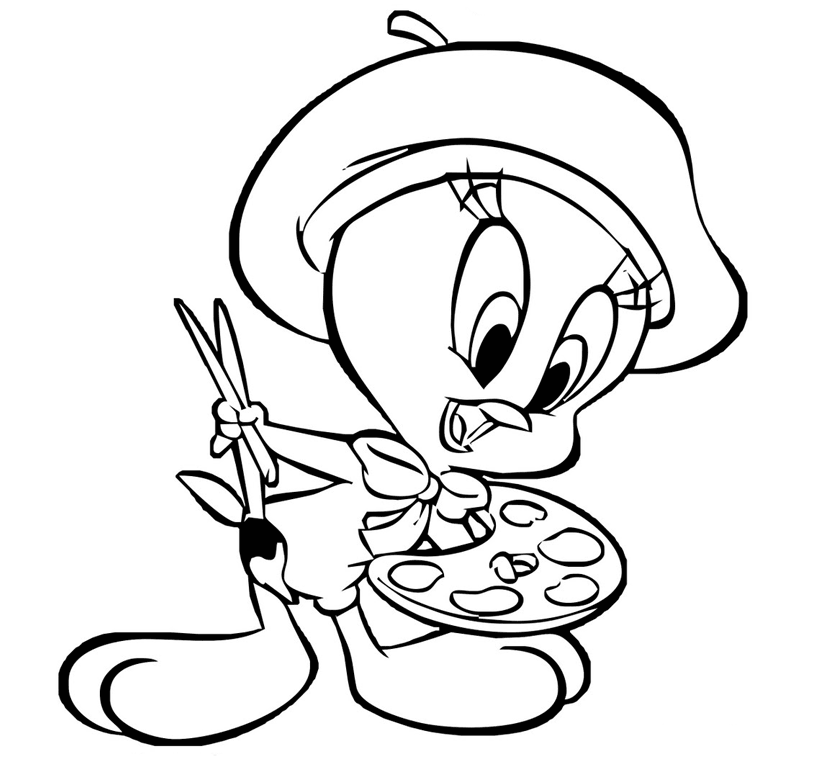 Download Colour Drawing Free HD Wallpapers: Disney Tweety Bird ...