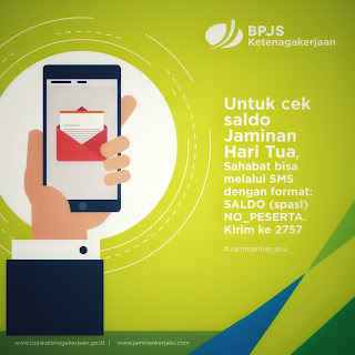 Gambar Petunjuk Cara Cek Saldo JHT lewat SMS