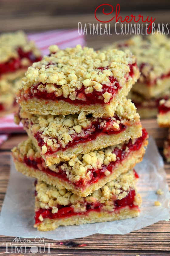 Cherry Oatmeal Crumble Bars