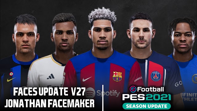 PES 2021 & Football LIfe 2024 - New Facepack Vol.27 By JONATHAN FACEMAKER