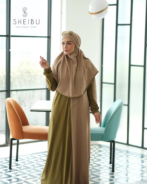 ALEV DRESS by Sheibu - Baju Muslim Gaya Dress Simple