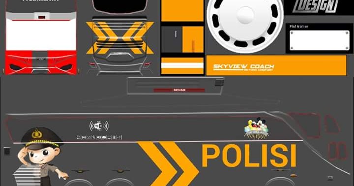  Stiker  Bus  Simulator  Indonesia Polisi