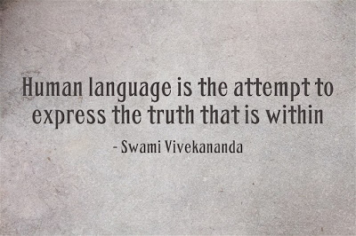 Human language is the attempt to express the truth that is within