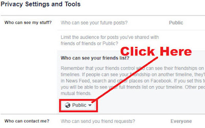 how to hide friend list in facebook from everyone