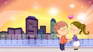 Wallpaper kartun romantis keren