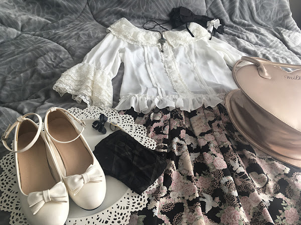 lolita coordinate - btssb skirt, taobao shirt and shoes, milk bag