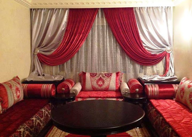 double toned curtains for living room with red seater sofa sets and neck rolled style side resting roll