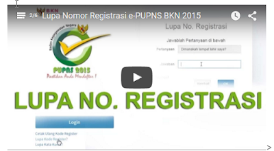  Langkah Lupa Password Registrasi PUPNS Tahun  Video Tutorial Lupa Nomor Registrasi e-PUPNS BKN 2020
