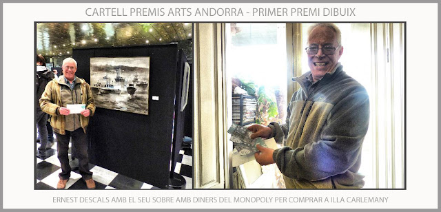 ANDORRA-PREMIS-CARTELL-ARTS-PREMI-DIBUIX-COMPRES-ILLA CARLEMNAY-ARTISTA-PINTOR-ERNEST DESCALS