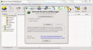 Picture showing Registered IDM 6.07 Build 8