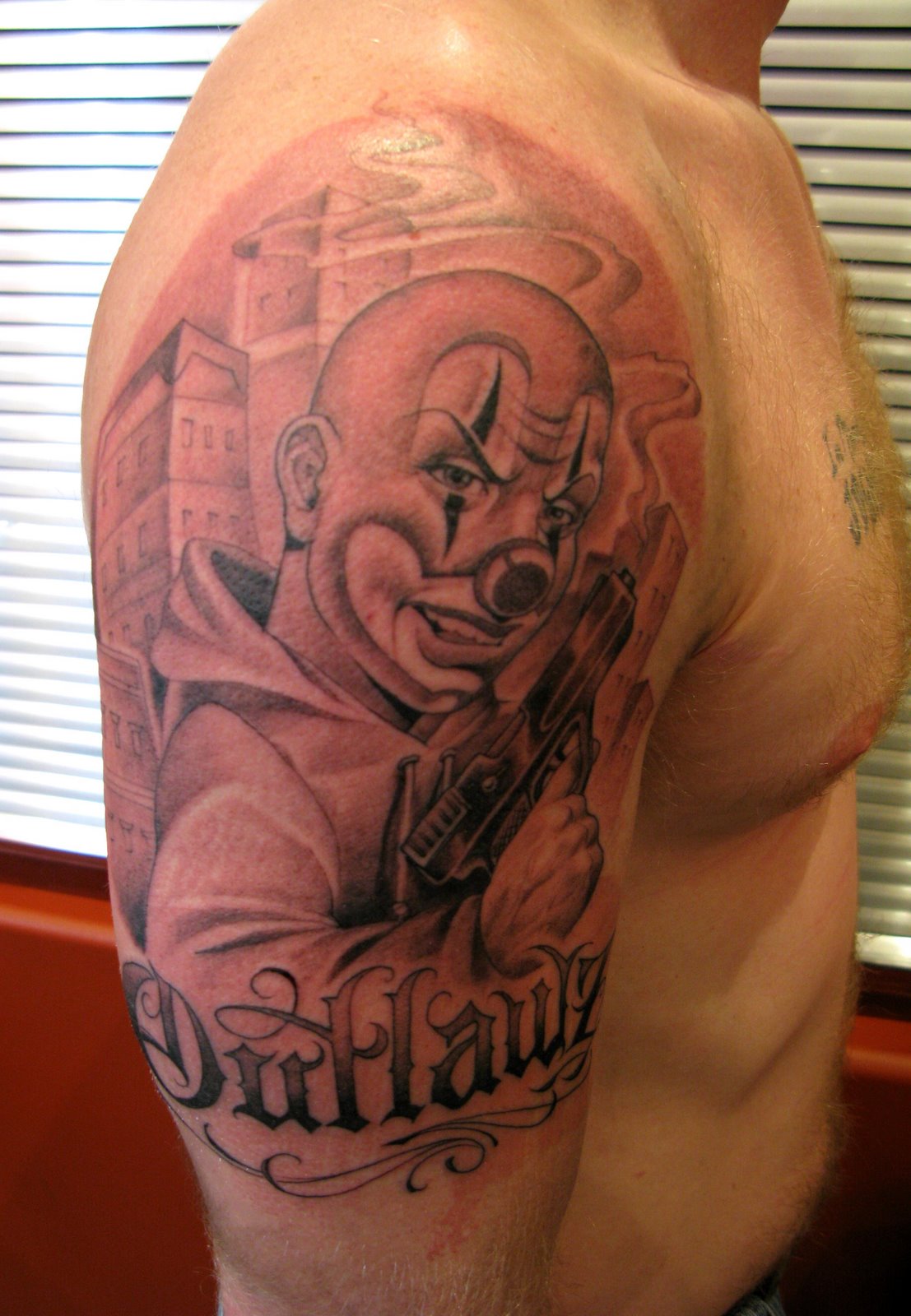 cartoon style tattoo