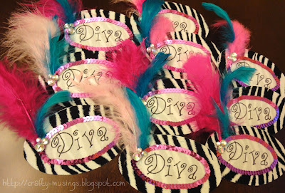 a pile of fancy Diva nametags