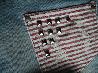 Sammi Jackson DIY studded american flag shorts