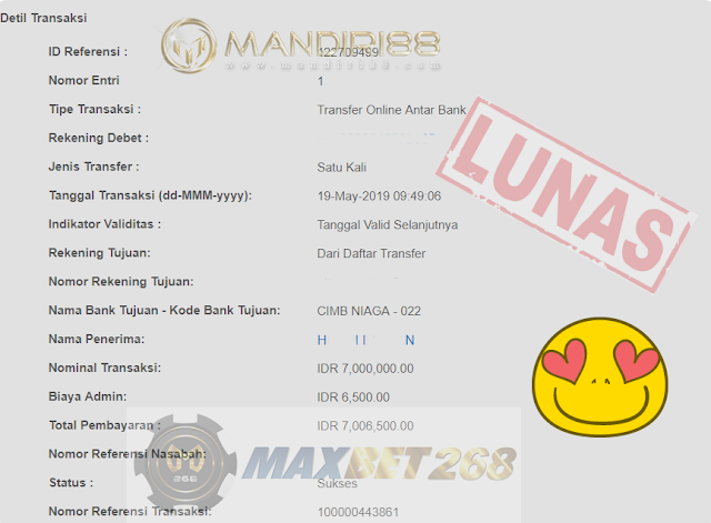  Selamat Kepada HxxxI IxxxxN yang sedang beruntung memenangkan Jackpot MIX PARLAY