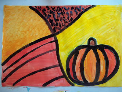 kids pumpkin painting